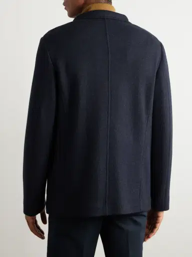 Loro Piana Spagna Nehru-Collar Unstructured Cashmere-Blend Jersey Suit Jacket - Men | Thumbnail 3 Loro Piana Spagna Nehru-Collar Unstructured Cashmere-Blend Jersey Suit Jacket - Men | Thumbnail 3