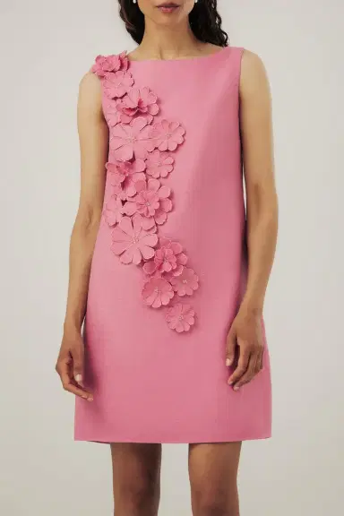CATHERINE REGEHR Floral Spray Arak Dress - Dusty Rose | Thumbnail 1