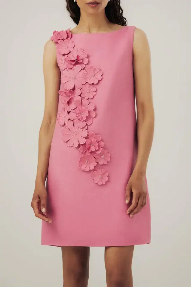 CATHERINE REGEHR Floral Spray Arak Dress - Dusty Rose
