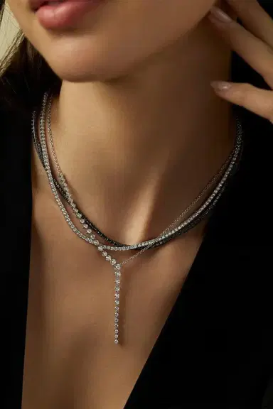 Melissa Kaye Lenox Tennis Necklace | Thumbnail 2