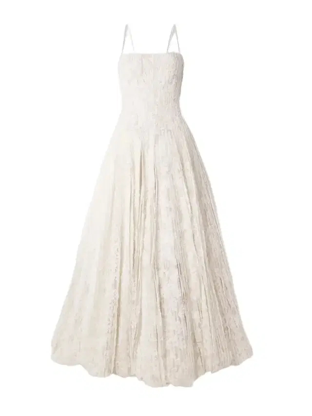 Danielle Frankel Marlow Pintucked Cotton-blend Corded Lace Gown
