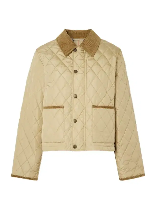 Cotton-corduroy-trimmed Quilted Shell Jacket