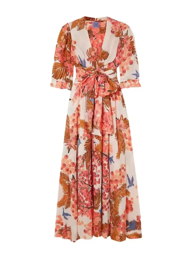 Zorah Printed Cotton-voile Maxi Dress