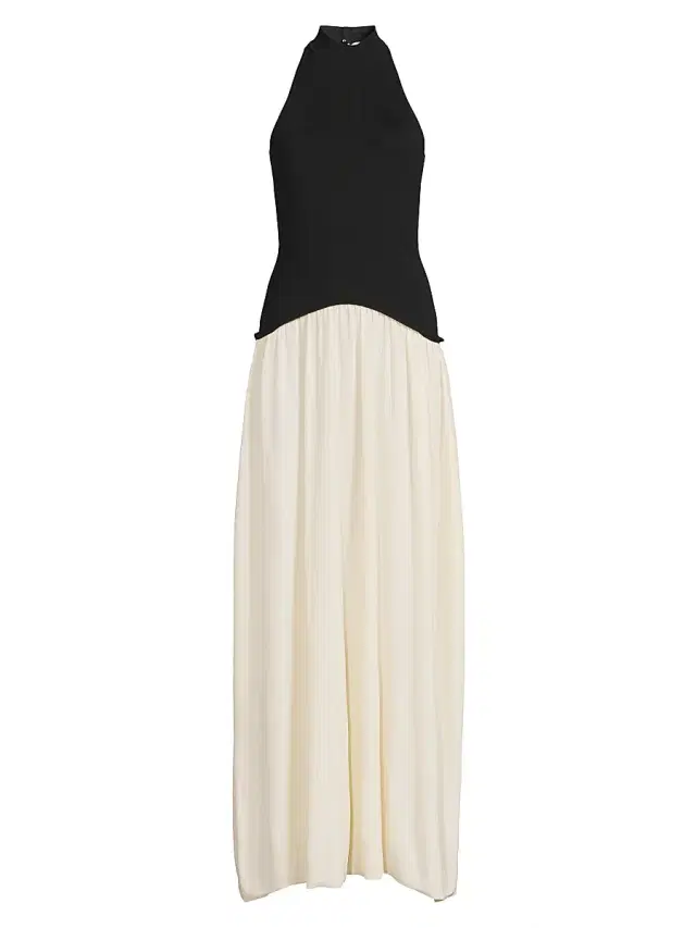 Solid & Striped Women's Soglio Halter Dress - Ecru Noir