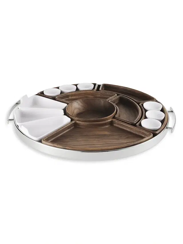 Christofle Mood Asia Stainless Steel Serving Tray Set