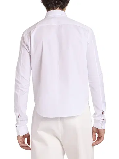 Loewe Men's Cotton-Blend Button-Front Shirt - White - Size 46 | Thumbnail 5