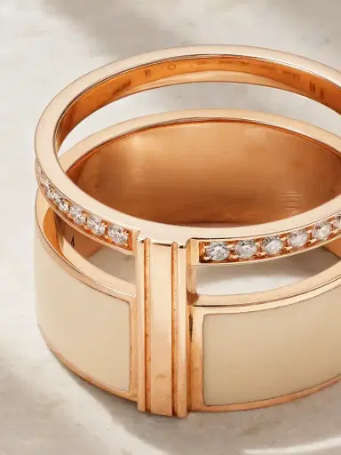 Repossi Berbere 18-karat Rose Gold, Lacquer And Diamond Ring | Thumbnail 3 Repossi Berbere 18-karat Rose Gold, Lacquer And Diamond Ring | Thumbnail 3