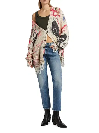 R13 Women's Romeo Mid-Rise Straight-Leg Jeans | Thumbnail 2