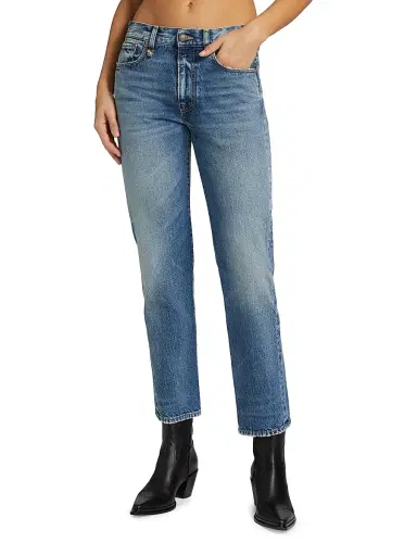 R13 Women's Romeo Mid-Rise Straight-Leg Jeans | Thumbnail 3