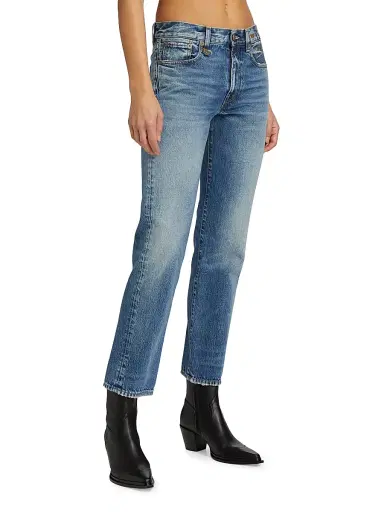 R13 Women's Romeo Mid-Rise Straight-Leg Jeans | Thumbnail 4