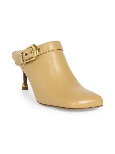 Chloé Women's Andrea 70MM Leather Mules - Sandy Brown | Thumbnail 2 Chloé Women's Andrea 70MM Leather Mules - Sandy Brown | Thumbnail 2