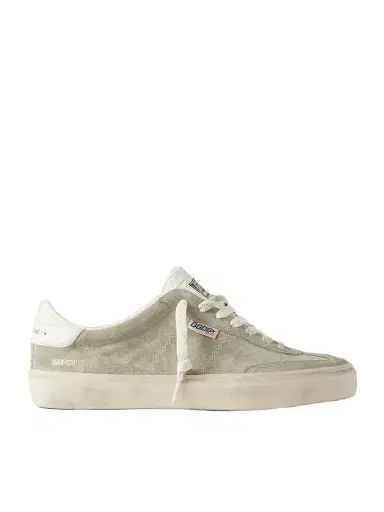 Golden Goose Soul-Star Distressed Leather-Trimmed Suede Sneakers - Men | Thumbnail 1 Golden Goose Soul-Star Distressed Leather-Trimmed Suede Sneakers - Men | Thumbnail 1
