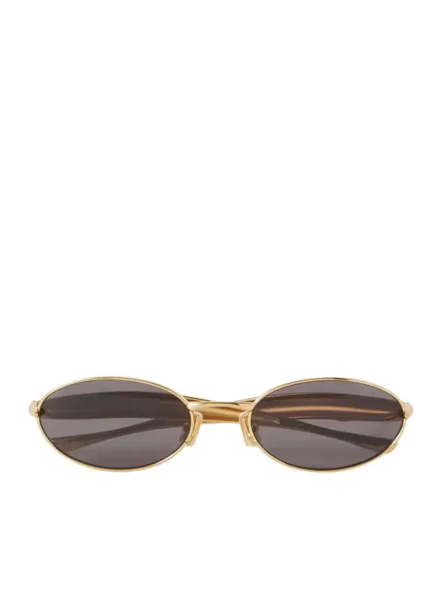 Sardine Oval-frame Gold-tone Sunglasses