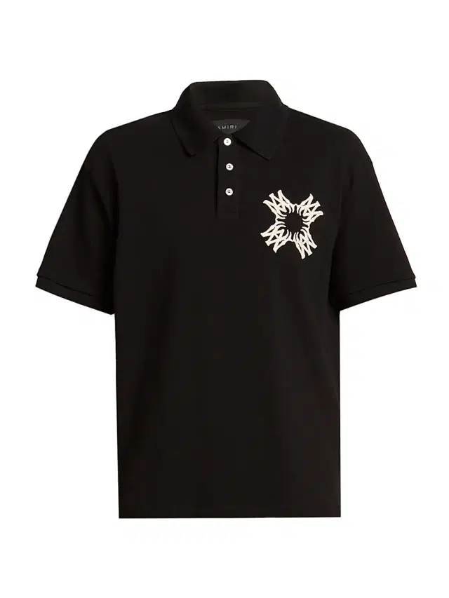 Men's Ma Quad Cotton Polo Shirt - Black