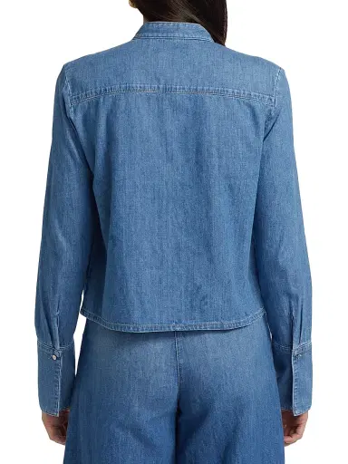 TWP Women's Patti Ruffled Denim Top | Thumbnail 5 TWP Women's Patti Ruffled Denim Top | Thumbnail 5