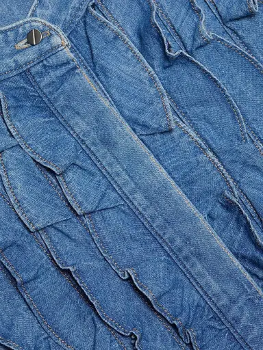 TWP Women's Patti Ruffled Denim Top | Thumbnail 7 TWP Women's Patti Ruffled Denim Top | Thumbnail 7
