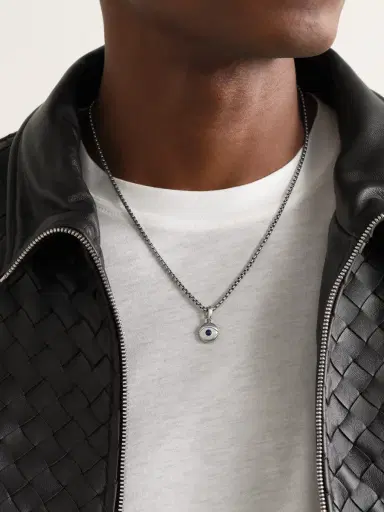 David Yurman Evil Eye Sterling Silver Lapis Lazuli Pendant - Men | Thumbnail 2 David Yurman Evil Eye Sterling Silver Lapis Lazuli Pendant - Men | Thumbnail 2