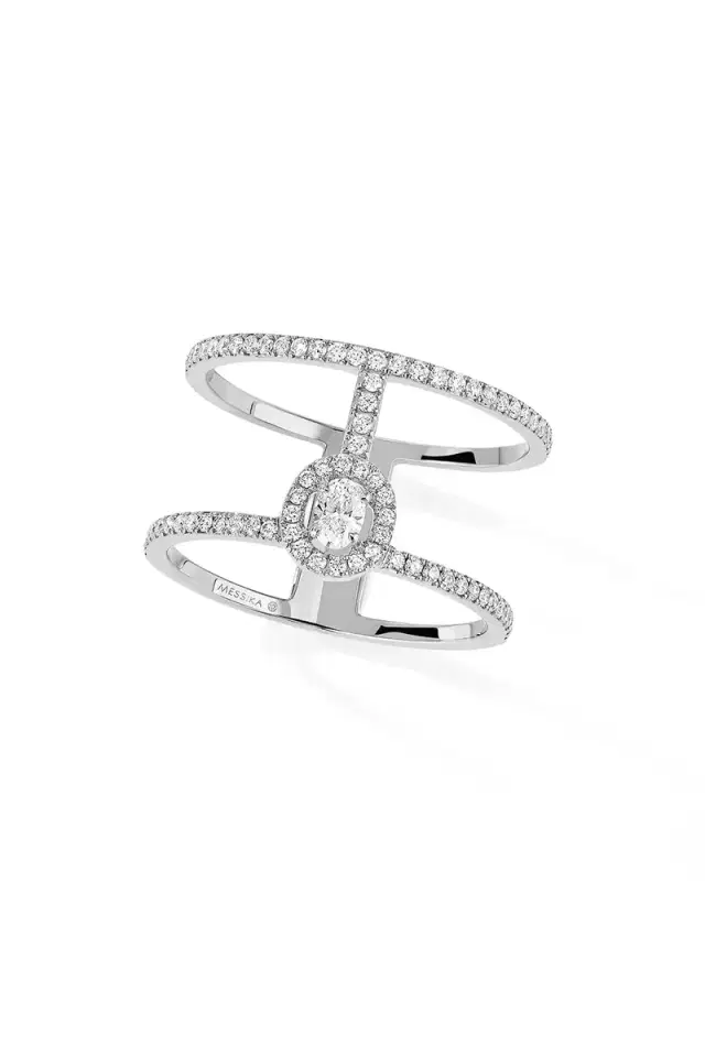 Glam'Azone 2 Rows Pavé Ring