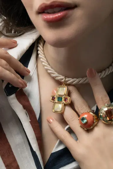 DENISE CASSOU Mint Tourmaline Coral Ring | Thumbnail 5