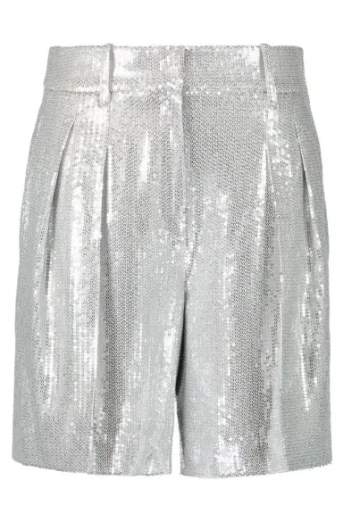 Michael Kors Collection Sequin Pleated Shorts | Thumbnail 1