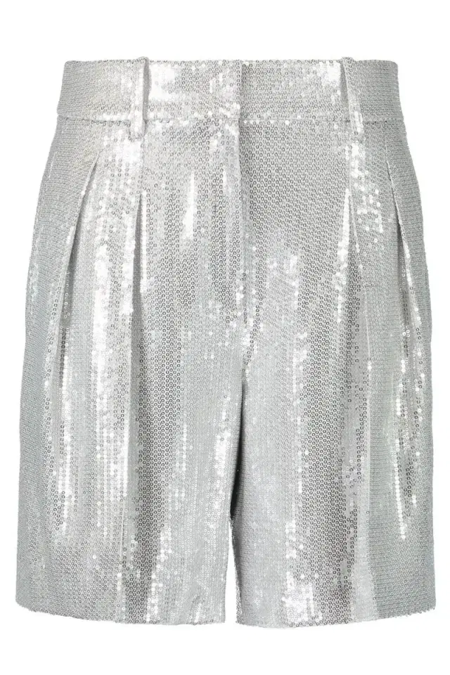 Michael Kors Collection Sequin Pleated Shorts
