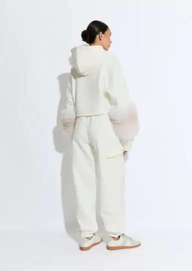 Lapointe Cotton Sweatshirt With Fur | Thumbnail 2