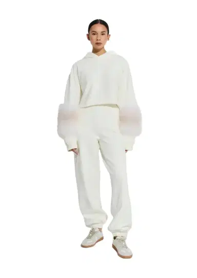Lapointe Cotton Sweatshirt With Fur | Thumbnail 1