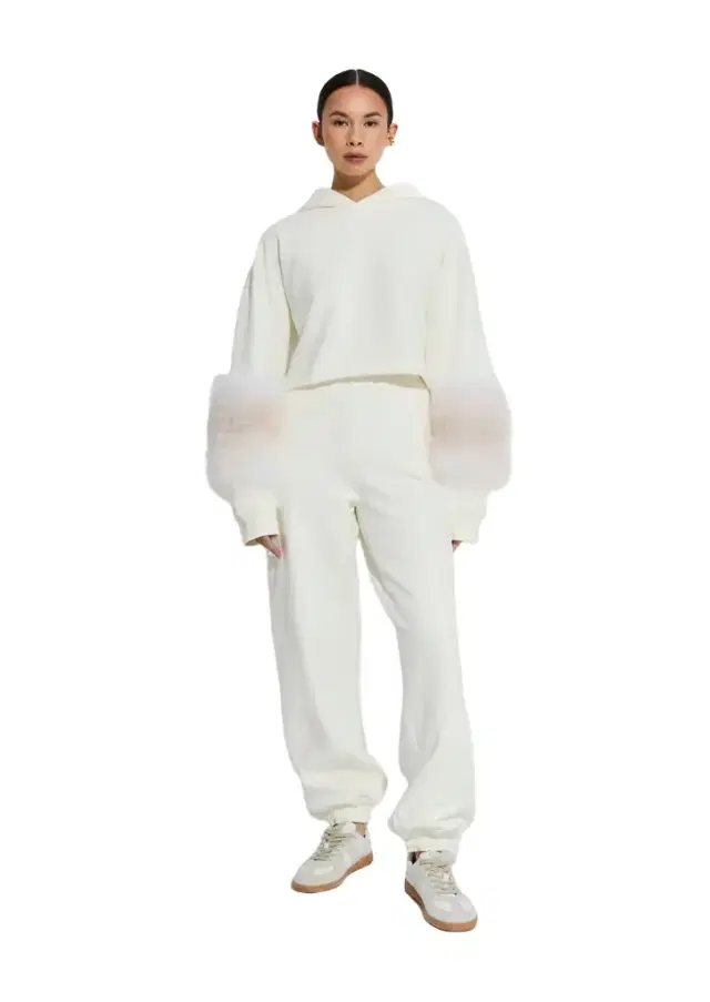LAPOINTE Cotton Sweatshirt With Fur
