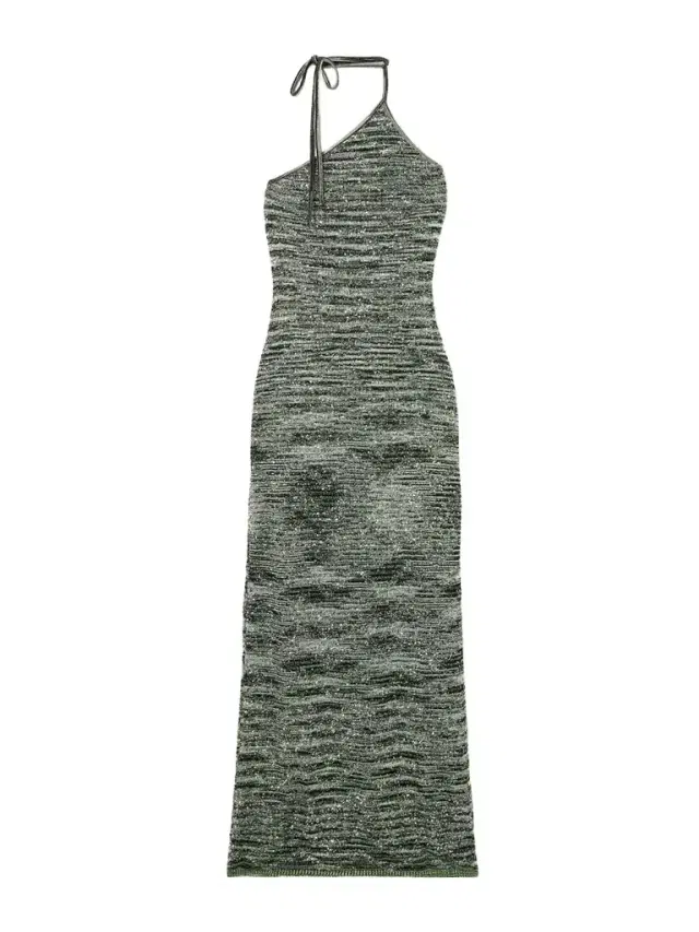 One-shoulder Sequin-embellished Metallic Crochet-knit Maxi Dress