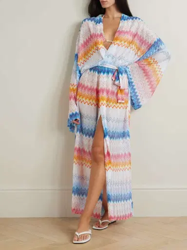 Missoni Mare Striped Metallic Crochet-knit Coverup | Thumbnail 3