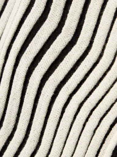Bottega Veneta Striped Ribbed Wool Midi Dress | Thumbnail 4 Bottega Veneta Striped Ribbed Wool Midi Dress | Thumbnail 4