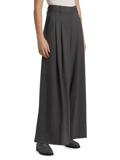 TWP Women's New Didi Wide-Leg Wool Trousers - Medium Heather Grey - Size 12 | Thumbnail 4 TWP Women's New Didi Wide-Leg Wool Trousers - Medium Heather Grey - Size 12 | Thumbnail 4