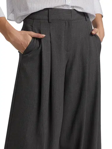 TWP Women's New Didi Wide-Leg Wool Trousers - Medium Heather Grey - Size 12 | Thumbnail 6 TWP Women's New Didi Wide-Leg Wool Trousers - Medium Heather Grey - Size 12 | Thumbnail 6