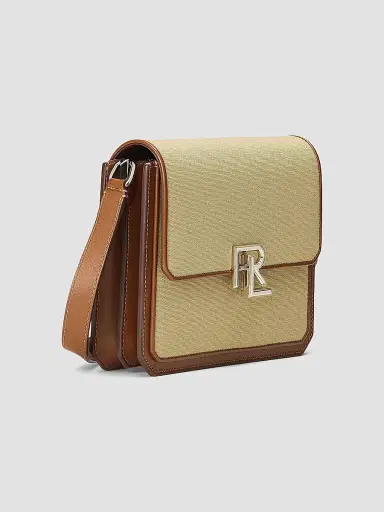 Ralph Lauren Collection Women's RL Cotton & Leather Crossbody Bag | Thumbnail 5
