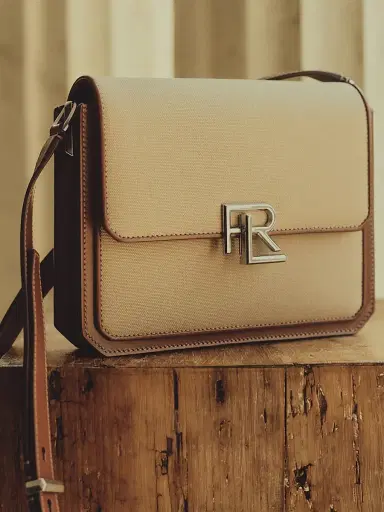 Ralph Lauren Collection Women's RL Cotton & Leather Crossbody Bag | Thumbnail 8