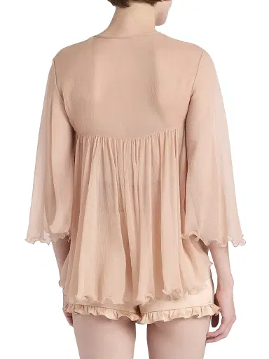 Chloé Women's Gathered Silk Georgette Blouse - Tender Peach | Thumbnail 5