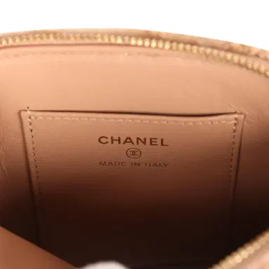 Chanel Chanel Small Crossbody Bag Light Brown Shearling Light Gold Hardware | Thumbnail 9