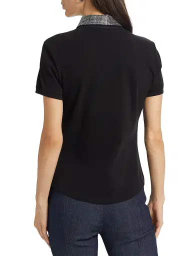 Cinq à Sept Women's Rupi Embellished Collar Top - Black - Size Small | Thumbnail 5
