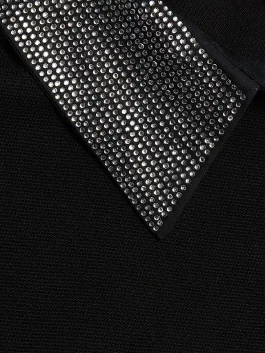 Cinq à Sept Women's Rupi Embellished Collar Top - Black - Size Small | Thumbnail 7