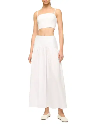 Staud Women's Federico Stretch-Cotton Tank - White - Size XL | Thumbnail 2 Staud Women's Federico Stretch-Cotton Tank - White - Size XL | Thumbnail 2