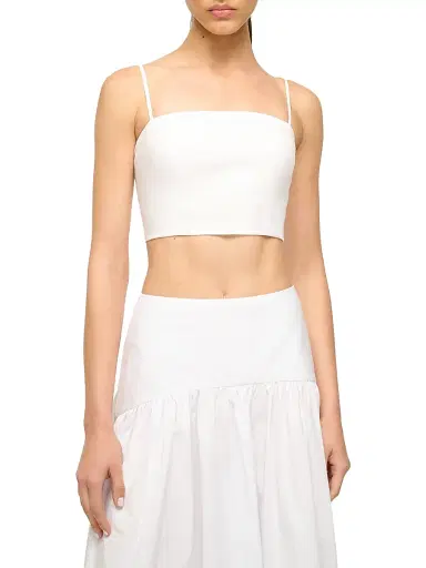 Staud Women's Federico Stretch-Cotton Tank - White - Size XL | Thumbnail 3 Staud Women's Federico Stretch-Cotton Tank - White - Size XL | Thumbnail 3
