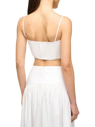 Staud Women's Federico Stretch-Cotton Tank - White - Size XL | Thumbnail 4 Staud Women's Federico Stretch-Cotton Tank - White - Size XL | Thumbnail 4