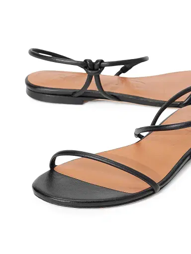 Staud Women's Laurel Leather Sandals - Black - Size 9.5 | Thumbnail 4