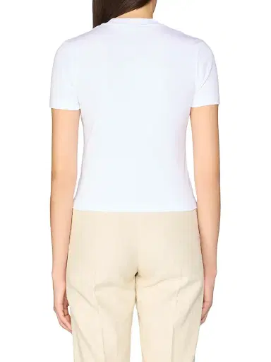 Jacquemus Women's Grosgrain Cotton Logo T-Shirt - White - Size XS | Thumbnail 4