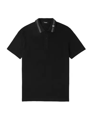 Versace Medusa Embroidered Cotton-Piqué Polo Shirt - Men | Thumbnail 1 Versace Medusa Embroidered Cotton-Piqué Polo Shirt - Men | Thumbnail 1