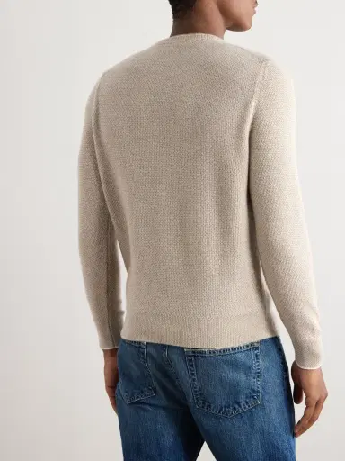 Loro Piana City Birdseye Baby Cashmere Sweater - Men | Thumbnail 3