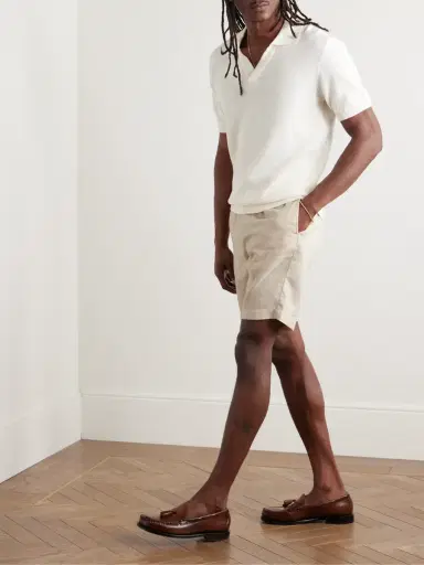 Frescobol Carioca Felipe Straight-Leg Linen and Cotton-Blend Drawstring Shorts - Men | Thumbnail 2 Frescobol Carioca Felipe Straight-Leg Linen and Cotton-Blend Drawstring Shorts - Men | Thumbnail 2