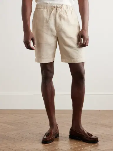 Frescobol Carioca Felipe Straight-Leg Linen and Cotton-Blend Drawstring Shorts - Men | Thumbnail 3 Frescobol Carioca Felipe Straight-Leg Linen and Cotton-Blend Drawstring Shorts - Men | Thumbnail 3