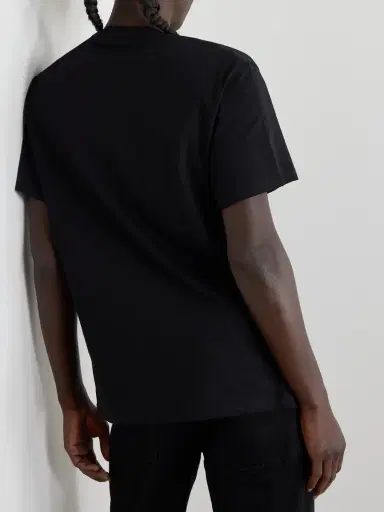 Alexander McQueen Logo-Flocked Cotton-Jersey T-Shirt - Men | Thumbnail 3 Alexander McQueen Logo-Flocked Cotton-Jersey T-Shirt - Men | Thumbnail 3