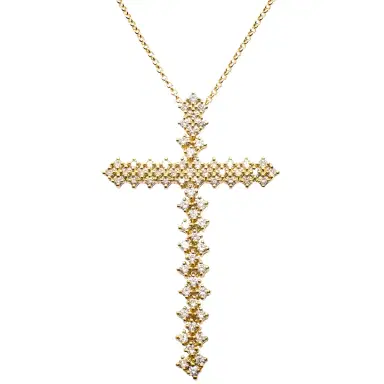 Wish Fine Jewelry 1.15ct Diamond 18K Gold Cross Necklace | Thumbnail 2 Wish Fine Jewelry 1.15ct Diamond 18K Gold Cross Necklace | Thumbnail 2